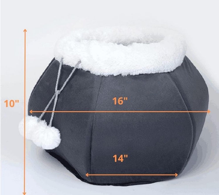 Cat Beds for Indoor Cats Cat Cave Bed Plush Round Soft Pet Tent with