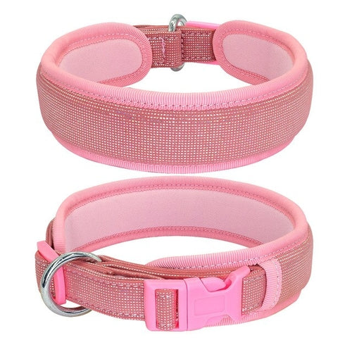 Soft Padded Dog Collar Thick Wide Pet Dog Collars