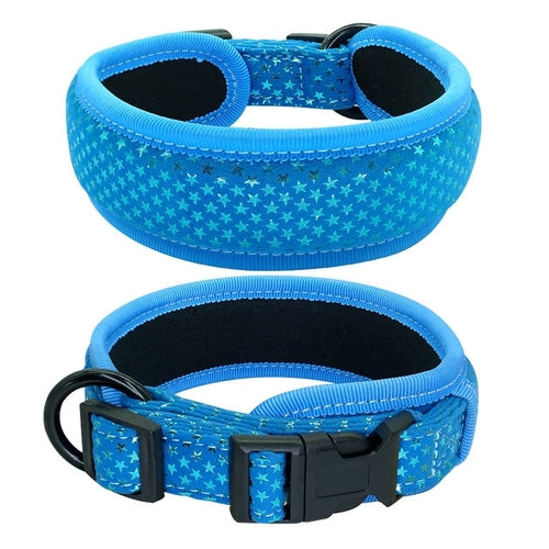 Soft Padded Dog Collar Thick Wide Pet Dog Collars
