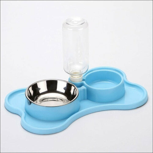 Cat Bowl Non-slip Pet Double Bowls Automatic Water Dispenser Puppy