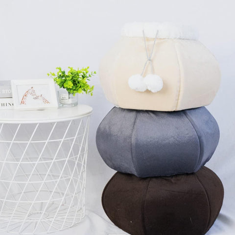 Cat Beds for Indoor Cats Cat Cave Bed Plush Round Soft Pet Tent with