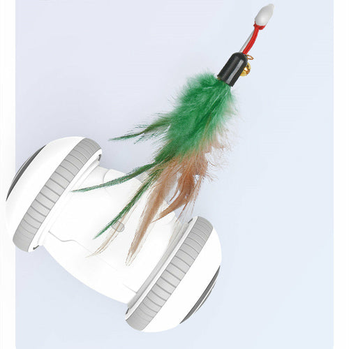 Interactive Cat Toy With Interchangeable Pet Feather Toys