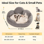 MEWOOFUN Cat Bed And Small Dog Bed, Fluffy Dog Bed Washable Cat Couch