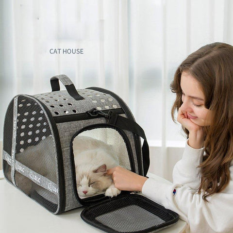 Portable Pet Travel Bag: One Shoulder Cat Litter Carrier