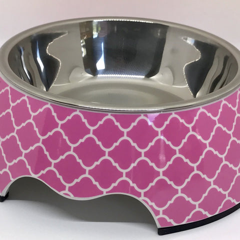 Cutesy Pink Medium Size Dog Bowl
