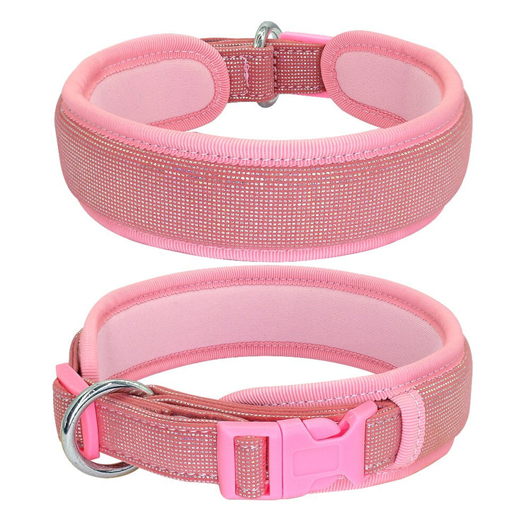 Soft Padded Dog Collar Thick Wide Pet Dog Collars