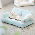 MEWOOFUN Plush Cat Bed For Indoor Cats - Washable 26x19x13 Inch Pet