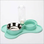 Cat Bowl Non-slip Pet Double Bowls Automatic Water Dispenser Puppy