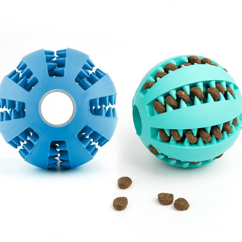 Pet Food Feeder Balls Dog Cat Puppy Teeth Chew Toys Ball
