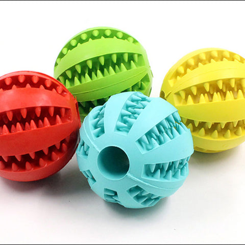 Pet Food Feeder Balls Dog Cat Puppy Teeth Chew Toys Ball