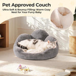 MEWOOFUN Cat Bed And Small Dog Bed, Fluffy Dog Bed Washable Cat Couch