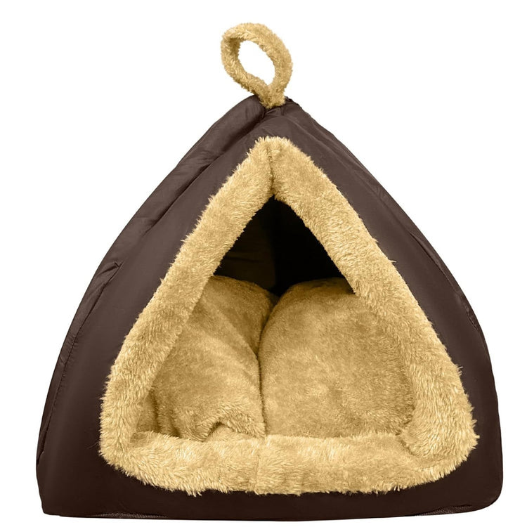 Durable Pet Bed House for Dogs & Cats – L Brown