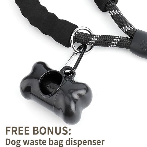 5 FT Leash With Comfortable Padded Handle and Reflective Threads