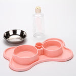 Cat Bowl Non-slip Pet Double Bowls Automatic Water Dispenser Puppy